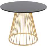 Canary Cosmo Dining Table in Gold & Black MDF